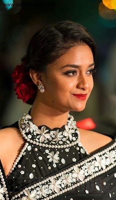 StyleDiaries of Keerthi Suresh | Saree hairstyles, Designer saree blouse  patterns, Stylish sarees