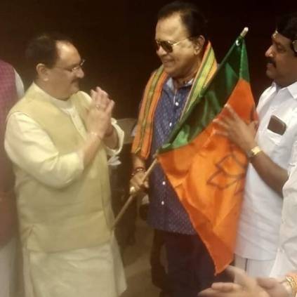 Actor Radha Ravi joins Bharatiya Janata Party in the presence of JP Nadda