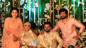 Actress Reshma Muralidharan and Actor Madhan Pandian wedding reception