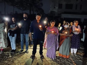 Celebrities photos with Diya and Torchlights to stand united against Corona