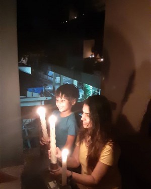 Celebrities photos with Diya and Torchlights to stand united against Corona