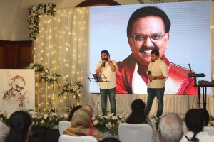 SP Balasubramanyam Condolence Prayer Meeting