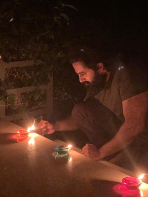 Celebrities photos with Diya and Torchlights to stand united against Corona