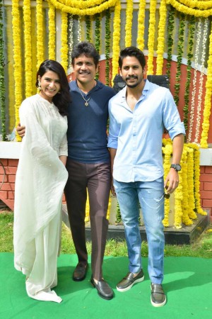 NagaChaitanya - Samantha New movie Pooja 