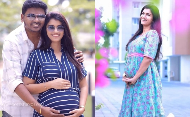 Popular vijay tv pregnant actress cute dance கர்ப்பமாக இருக்கும் விஜய் டிவி நடிகை