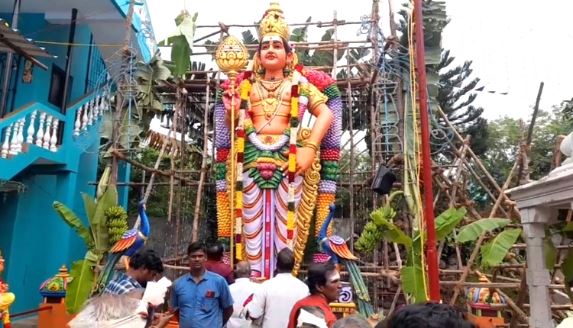 statue like nithyananda found near murugan temple in villupuram